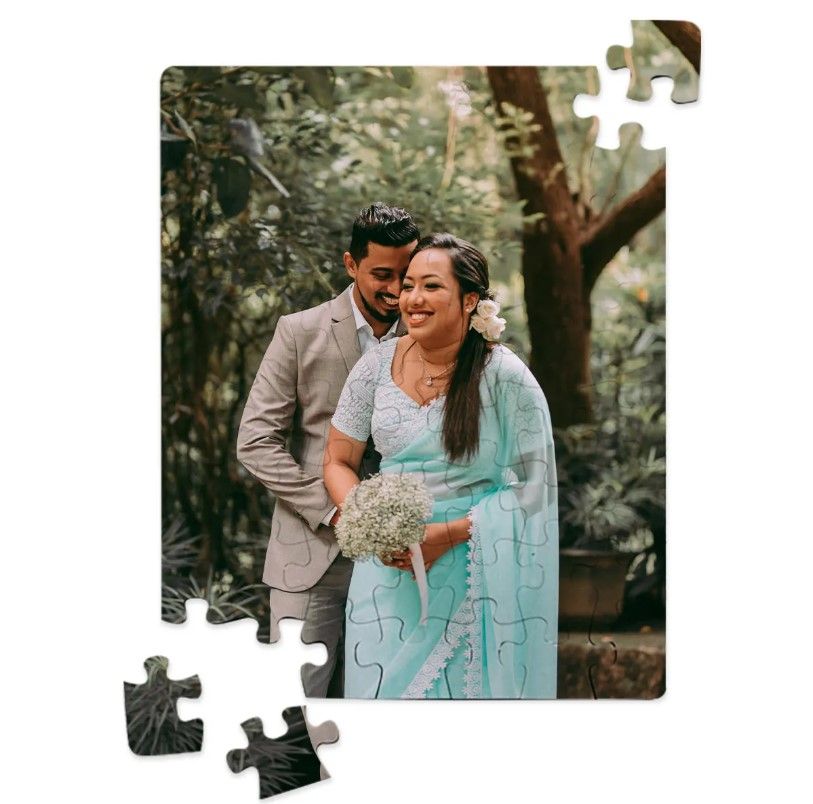 Personalized photo puzzle for couples