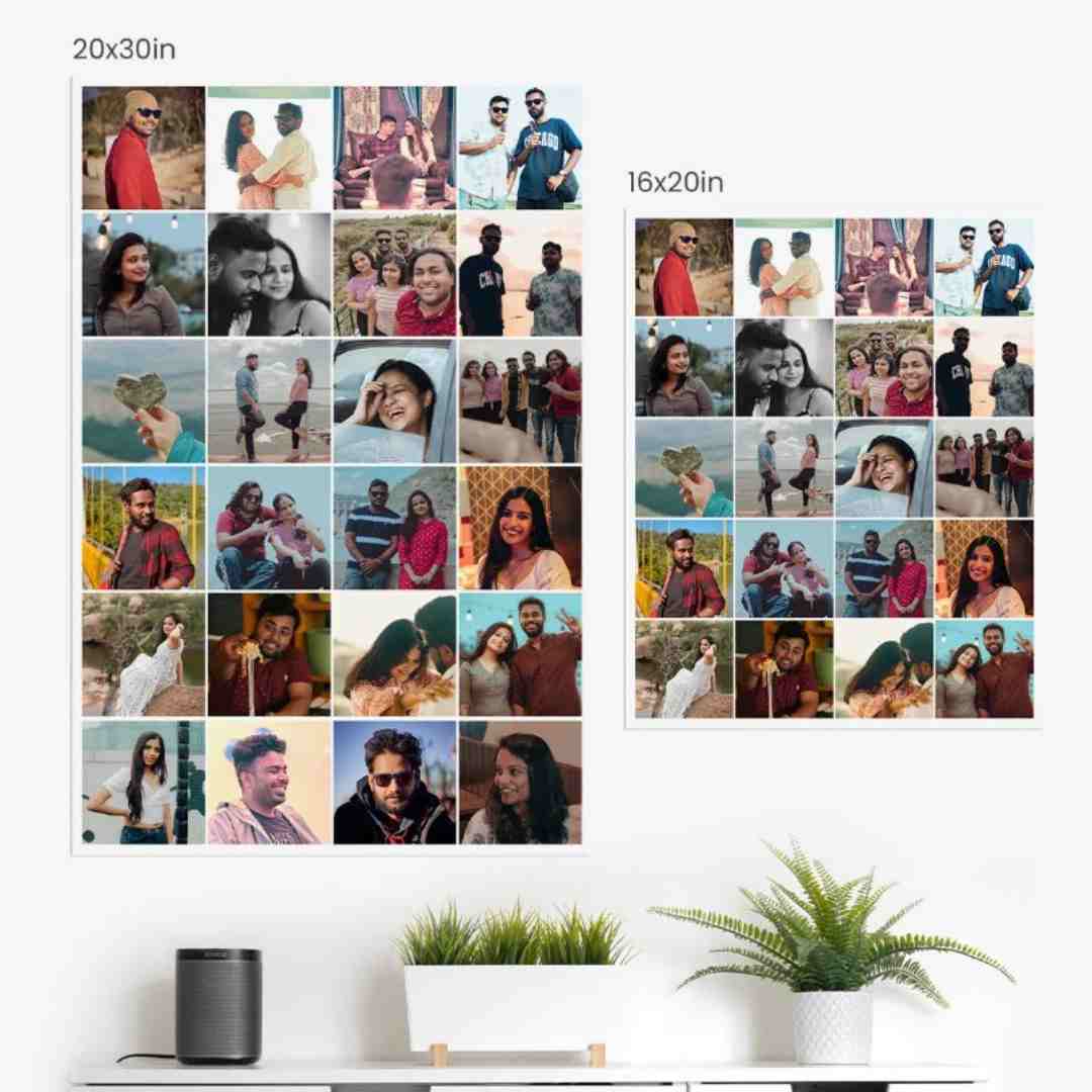 Photo collage poster for wall decor