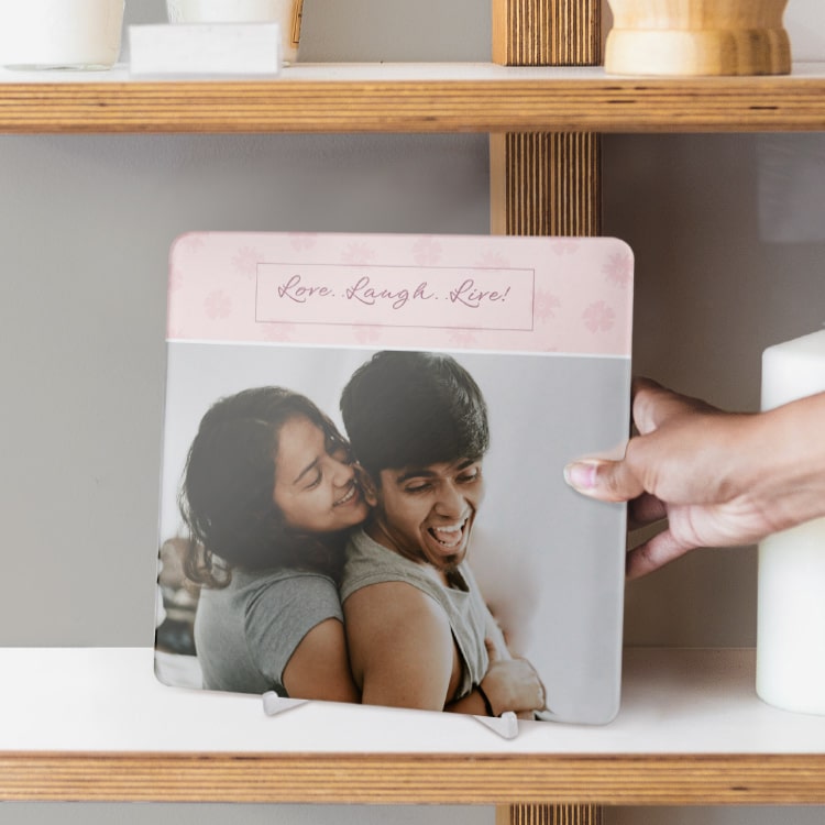 A personalised photograph displayed as an acrylic print