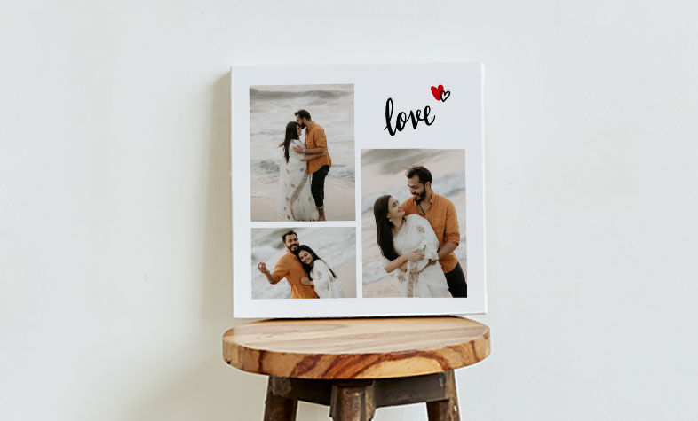 Canvas photo print anniversary gift idea
