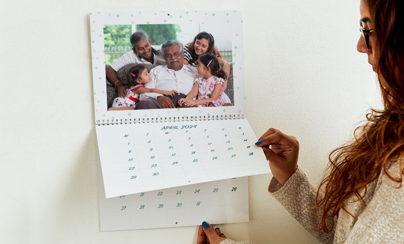 Photo calendar gift for grandfather