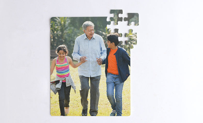 Photo puzzle gift for grandpa on Father’s Day
