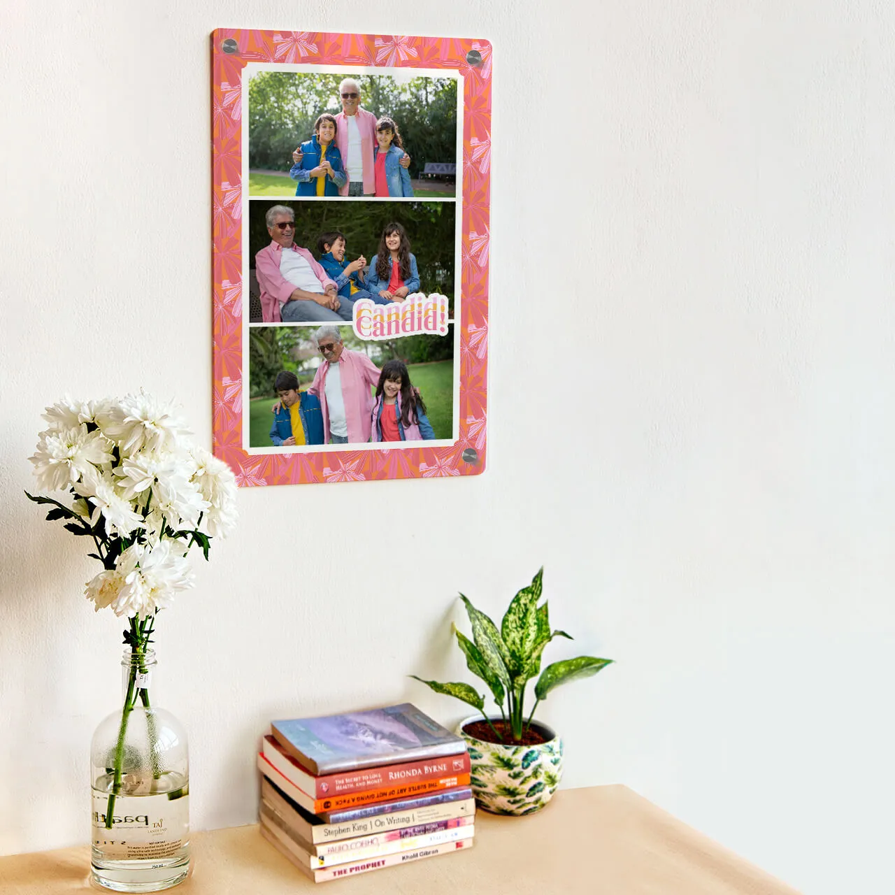 Acrylic wall mount photo print for dad