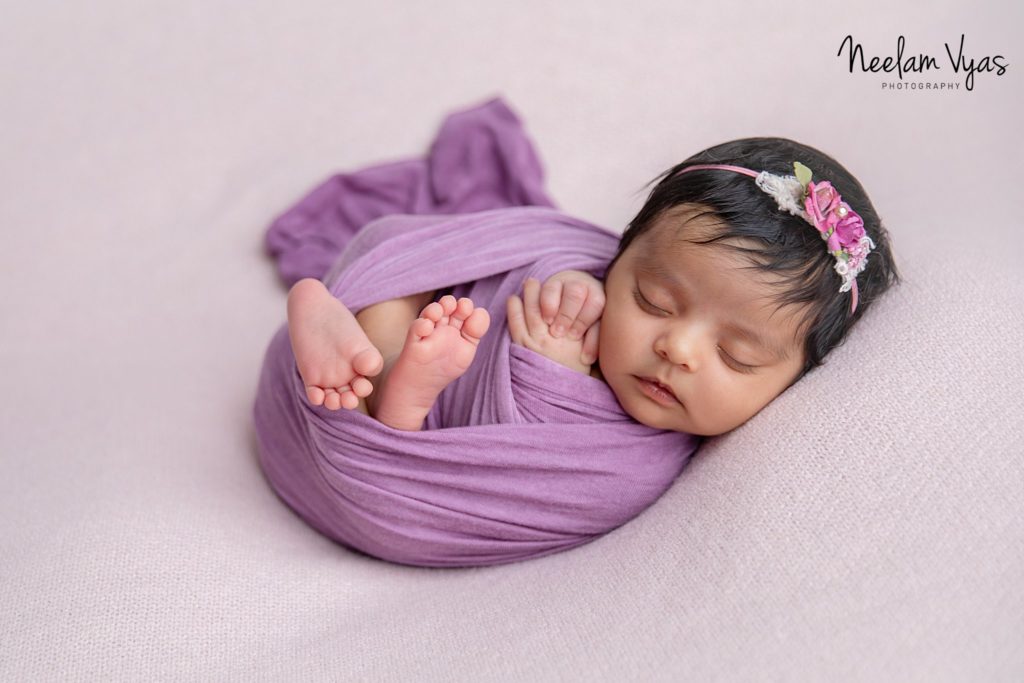 Newborn baby portrait by Neelam Vyas
