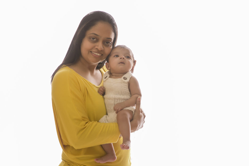 Neelam Vyas during a baby photography session