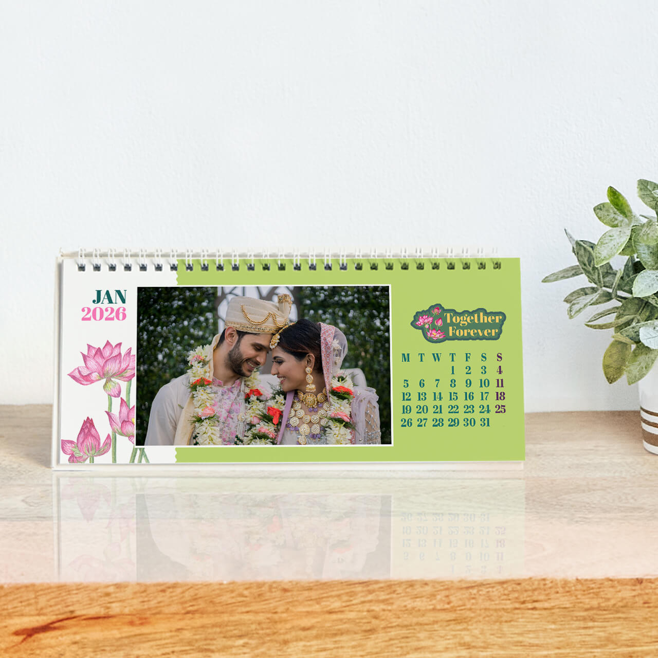 Landscape 2027 desktop photo calendar for a home workspace