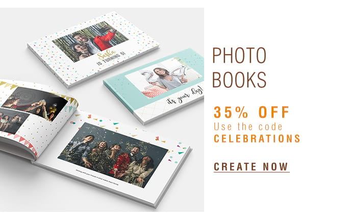 Photo Books - 35% off (Use the code CELEBRATIONS)