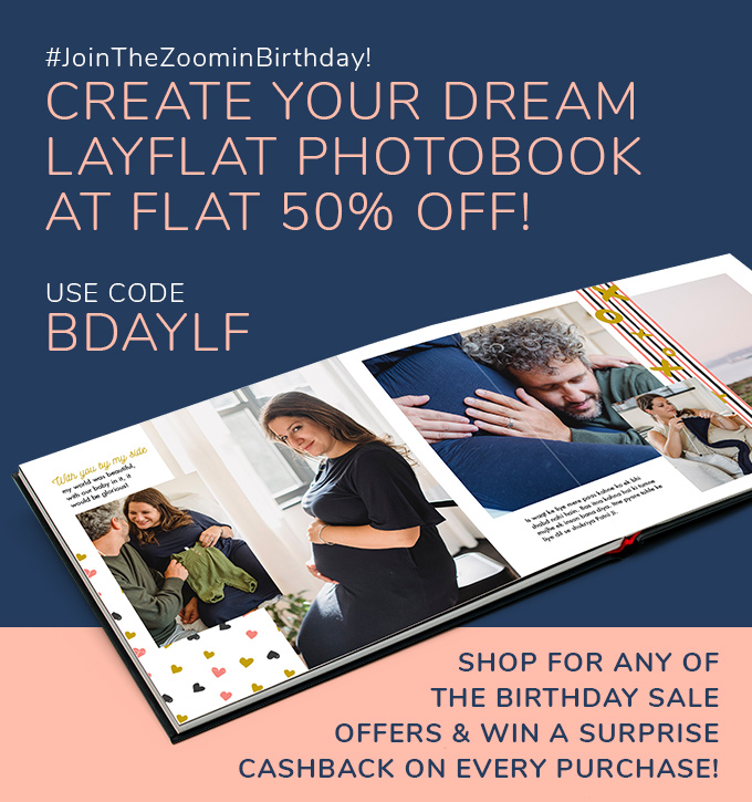 Create your dream Layflat Photobooks at FLAT 50% off! Use code: BDAYLF