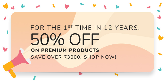 50% off on PREMIUM products