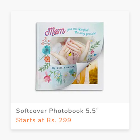 Create 5.5in Softcover Photobook and add to cart