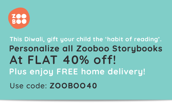 Personalize all Zooboo storybooks at FLAT 40% off!