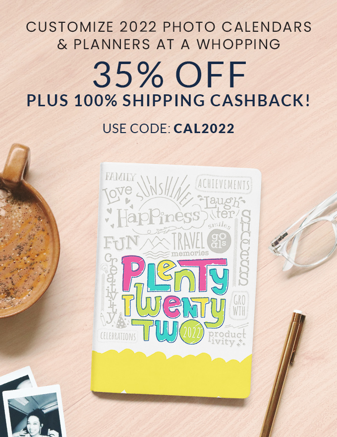 Save 35% + Shipping Cashback on Calendars and Planners - Coupon code: CAL2022