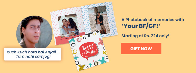 A Photobook of memories with Your BF/GF! Starting at Rs. 224 only! Use code: CUPID