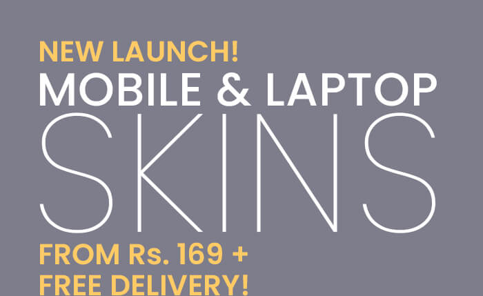 Mobile and Laptop Skins at Rs. 169 + Free Shipping.